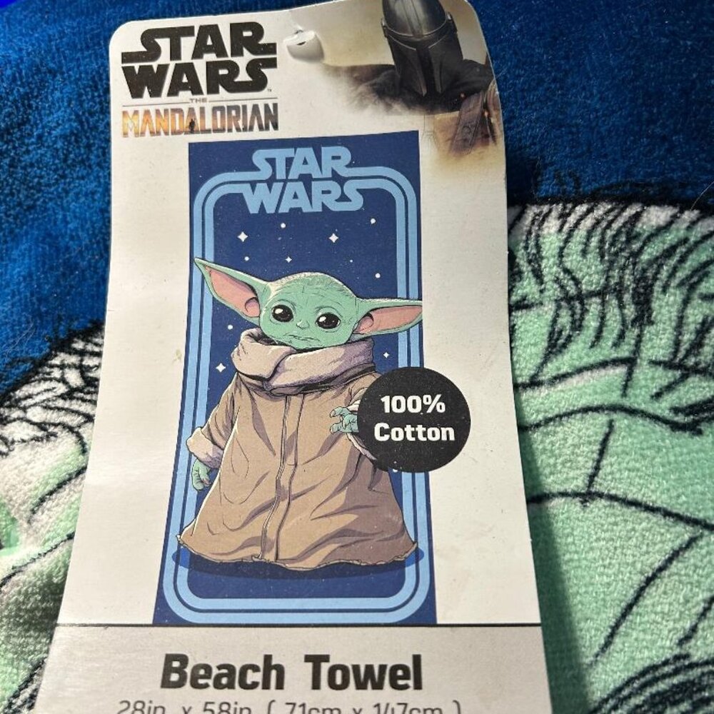 Baby Yoda Beach Towel 28' x 58'